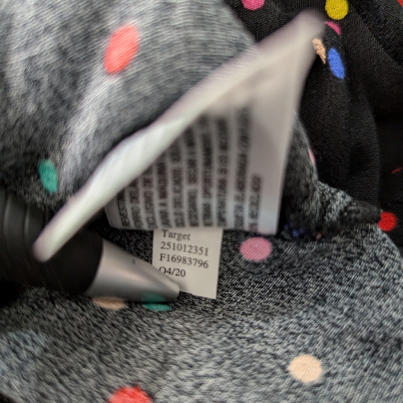 Rixo x Target Black Multicolor Rainbow Polka Dot Smocked Mini Party Dress Size 6 - Picture 6 of 11